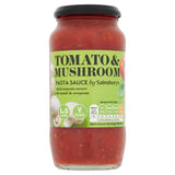 Sainsbury's Pasta Sauce, Tomato Mushroom & Basil 500g Italian Sainsburys   