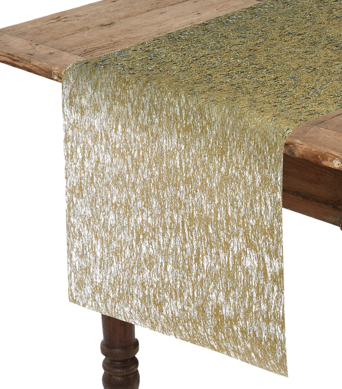 Chilewich lace table runner with metallic finish, 36cm x 183cm - British product