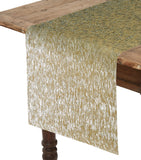 Chilewich lace table runner with metallic finish, 36cm x 183cm - British product