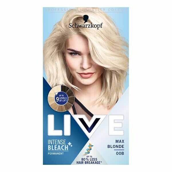 LIVE Intense Lightener Permanent Hair Dye Absolute Platinum GOODS Superdrug Max Blonde 00B  