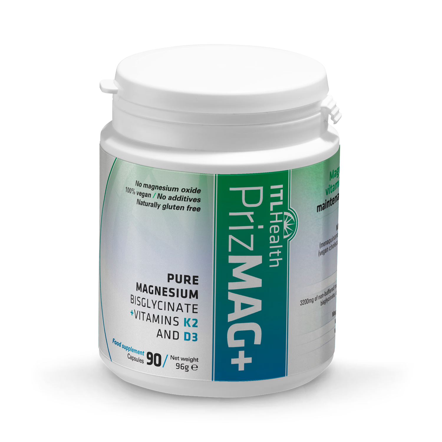 PrizMAG magnesium bisglycinate supplement 90 capsules, imported from the UK