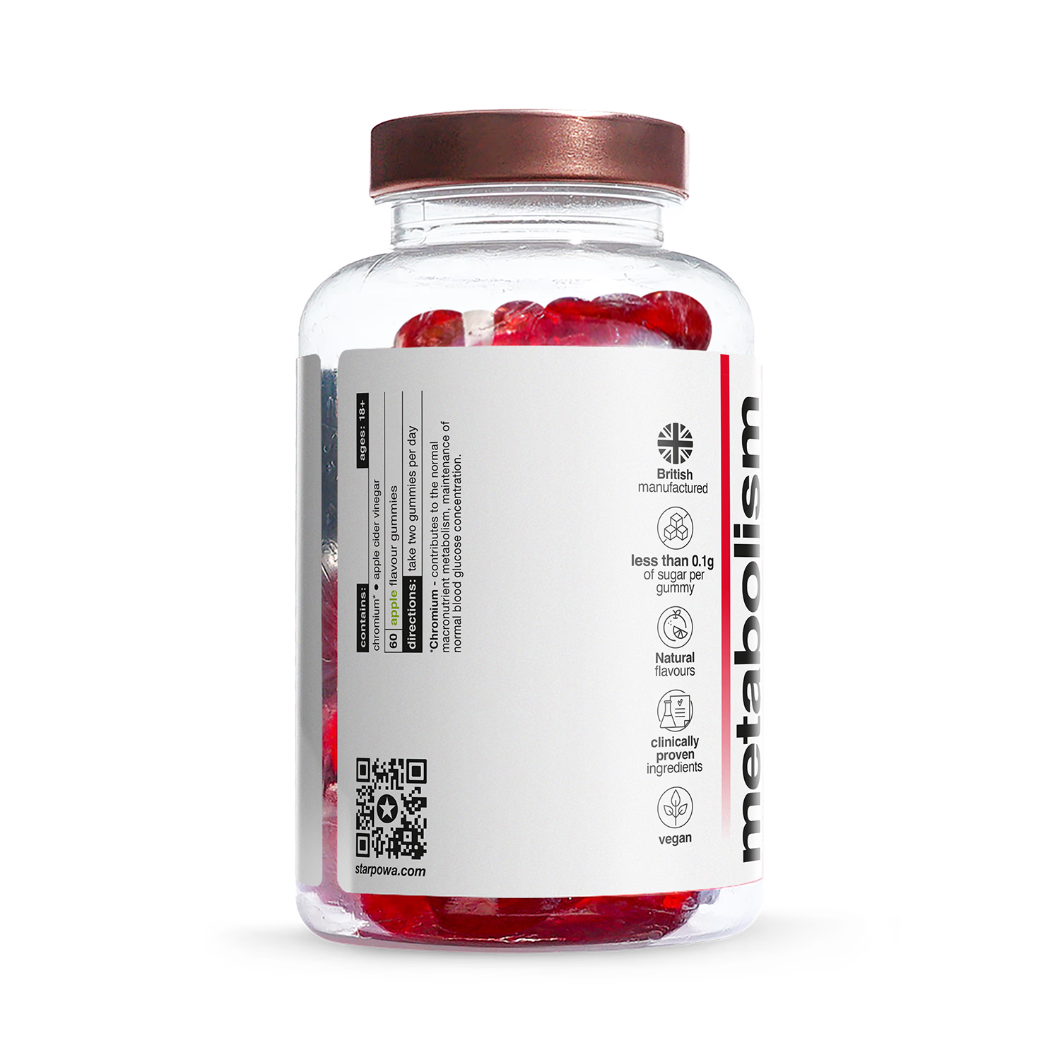 Apple Cider Vinegar 1000mg Metabolism Support 60 Gummies