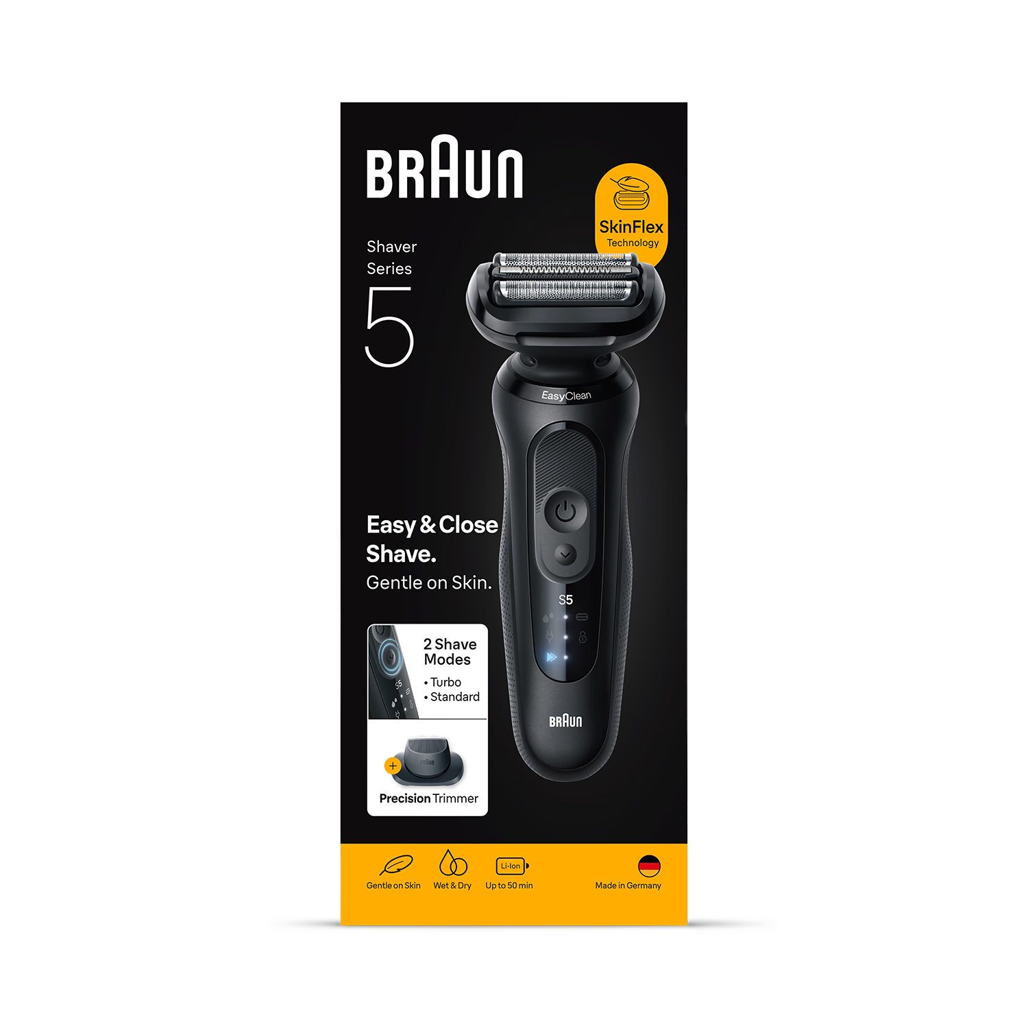 Braun Series 5 electric shaver black, UK version