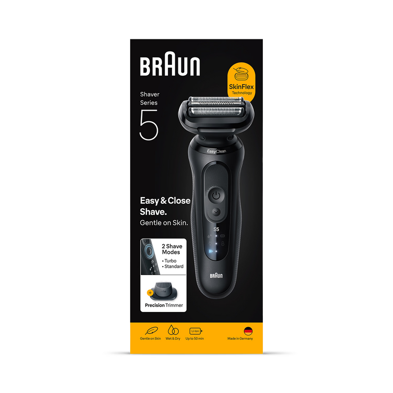 Braun Series 5 electric shaver black, UK version