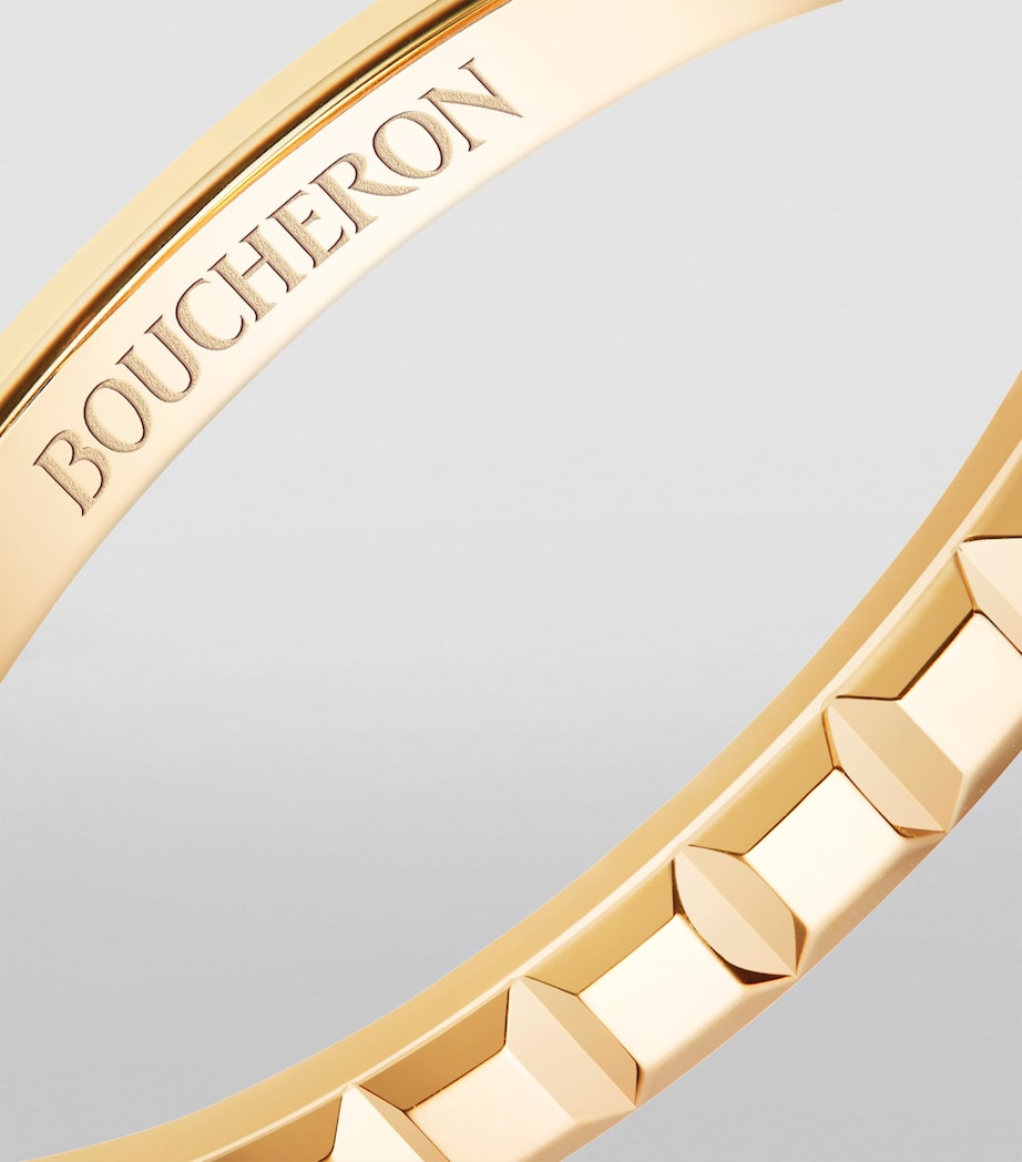 Boucheron Clou de Paris yellow gold wedding ring, imported from the UK