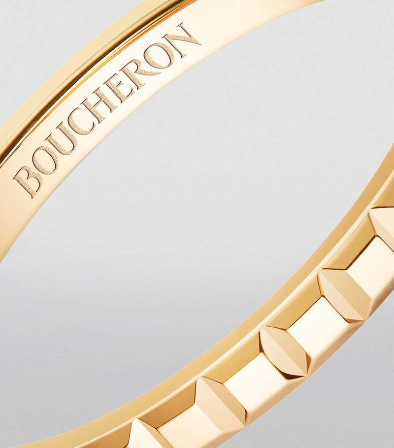Boucheron Clou de Paris yellow gold wedding ring, imported from the UK