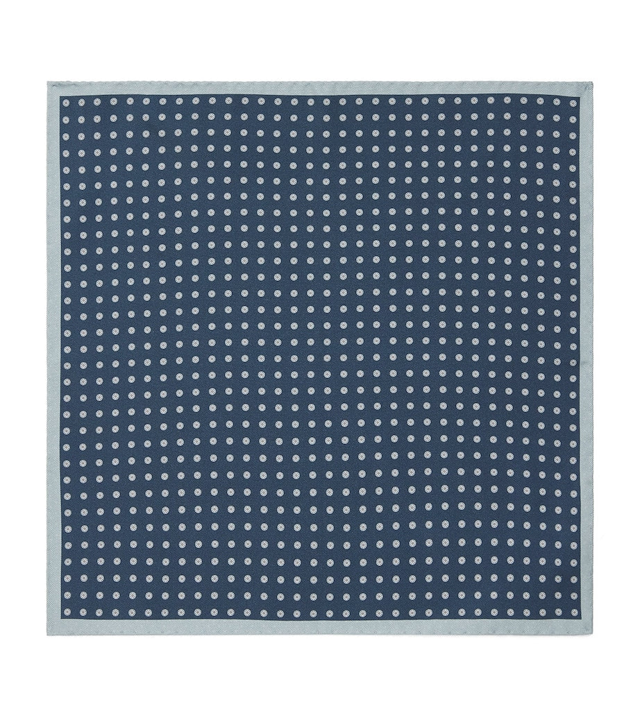 Canali pocket square medallion print 33cm, UK version