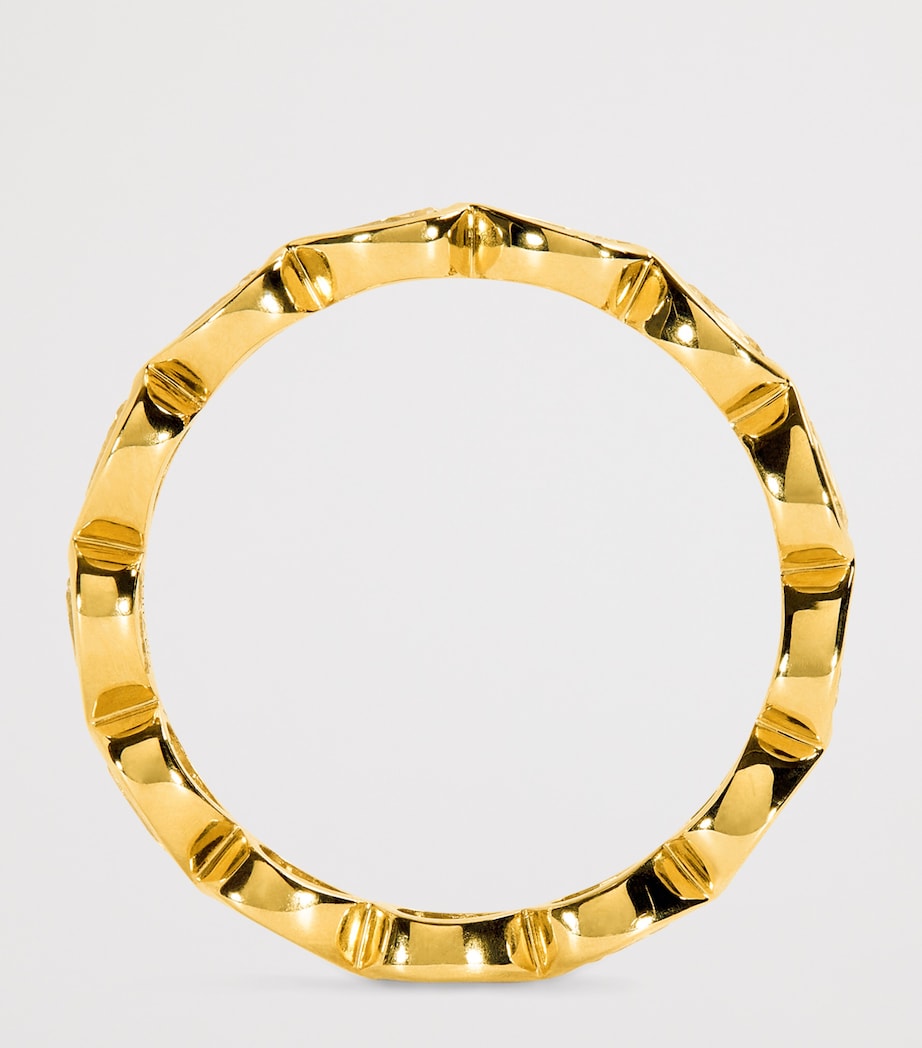 Anita Ko yellow gold diamond bezeled ring, UK version