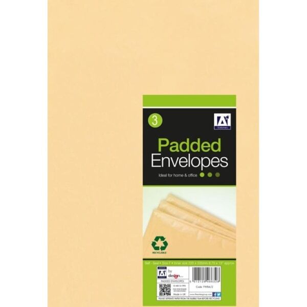 Anker Padded Envelopes (Pack of 3) (345mm x 240mm) GOODS Superdrug   