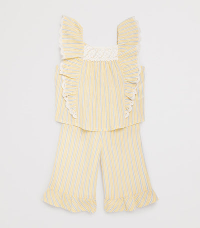 Pantalons pour enfants Loukie en coton rayé Louise Misha (3-10 ans) - Acheter en ligne sur McGrocer