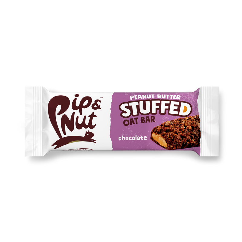 Pip & Nut peanut butter stuffed chocolate oat bar 48g, UK version