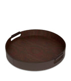 Etro Arnica round tray paisley jacquard leather trim (British brand)
