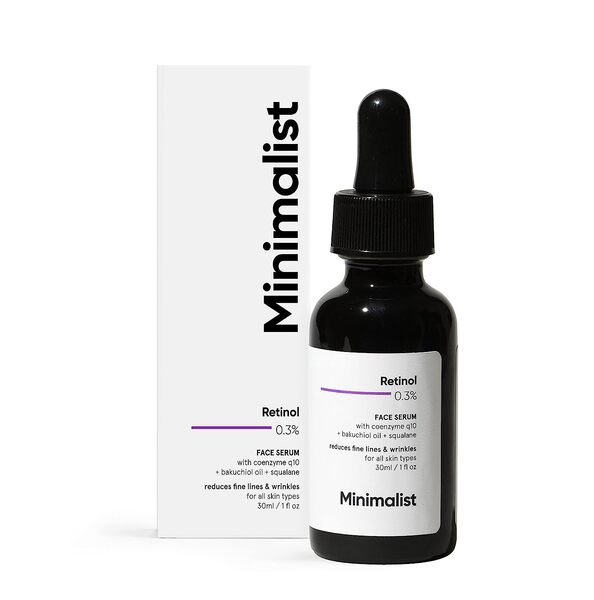 Minimalist 0.3% retinol anti-aging night serum, UK version