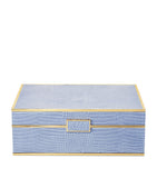 Aerin large leather croc-embossed jewellery box - British product