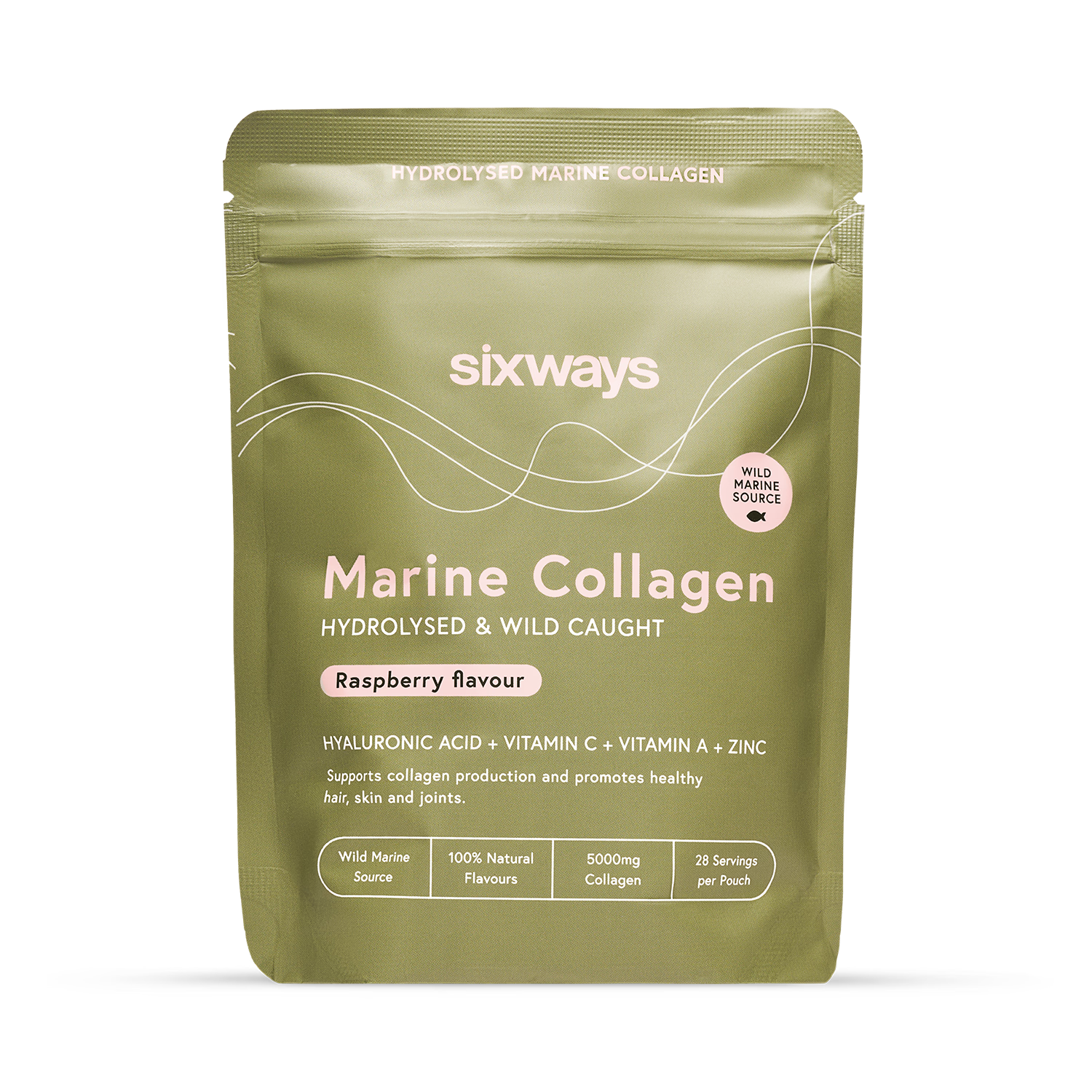 Sixways Wild Marine Collagen 196g, imported from the UK