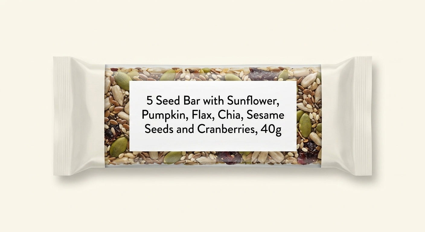 Holland & Barrett high fibre seed bar 40g, UK version