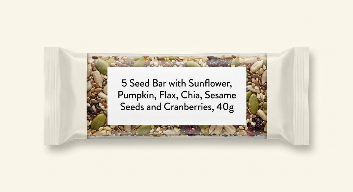 Holland & Barrett high fibre seed bar 40g, UK version