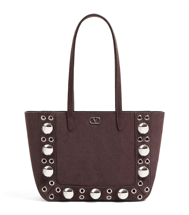 Valentino Garavani Mini Suede Nellcôte tote bag (British brand)