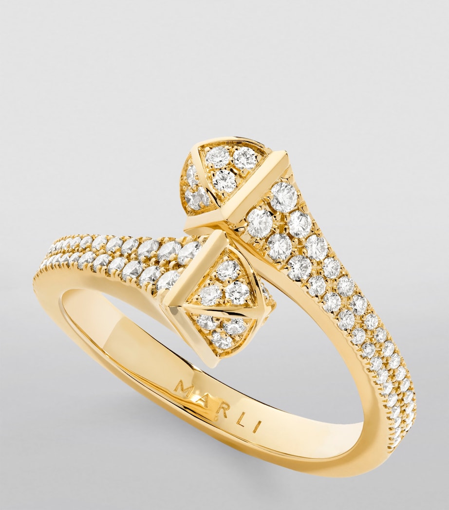 MARLI New York Cleo ring in yellow gold with diamonds, UK version