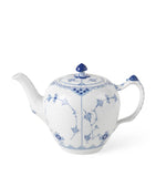 Royal Copenhagen Blue Fluted Plain Half Lace teapot 700ml, imported from the UK