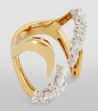 Yeprem Golden Strada stackable ring 18kt yellow gold diamonds (British brand)