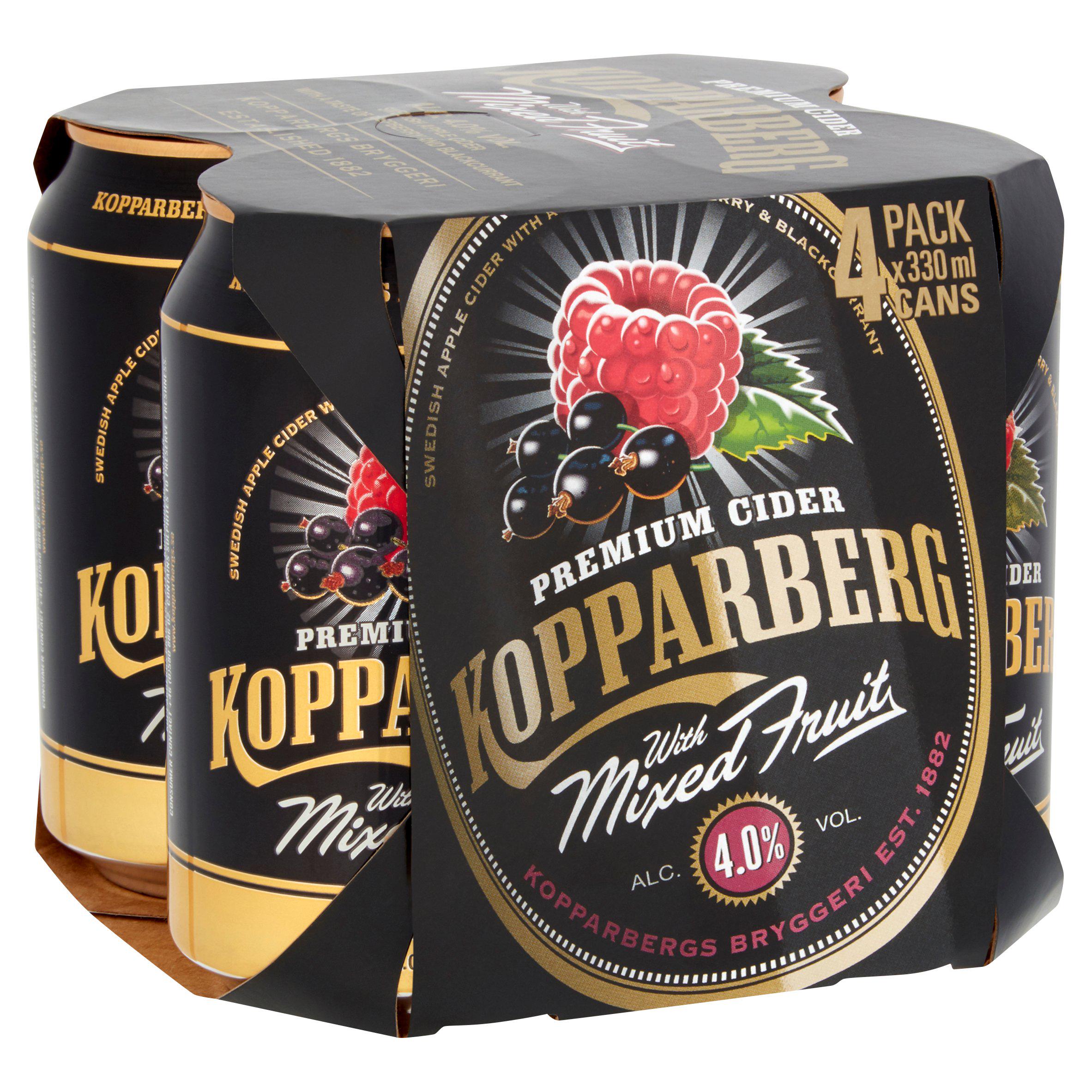 Kopparberg Mixed Fruit Can 4x330ml GOODS Sainsburys   