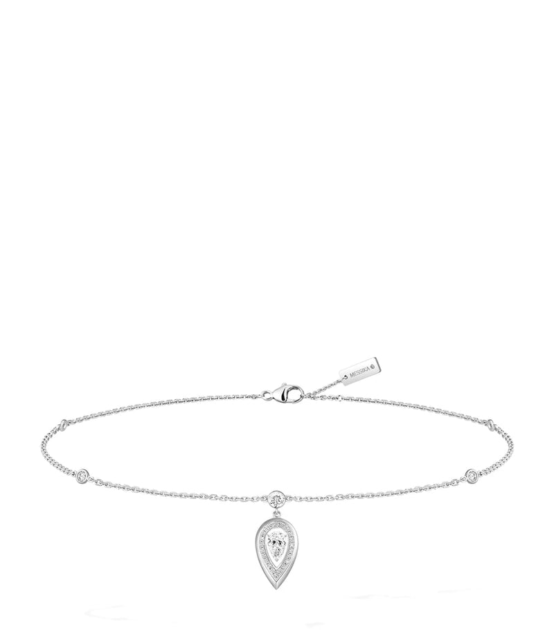 Messika Fiery white gold and diamond ankle bracelet 0.26ct, UK version