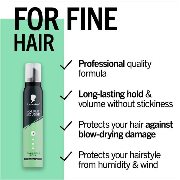 Schwarzkopf Styling Volume Mousse 200ml (British brand)