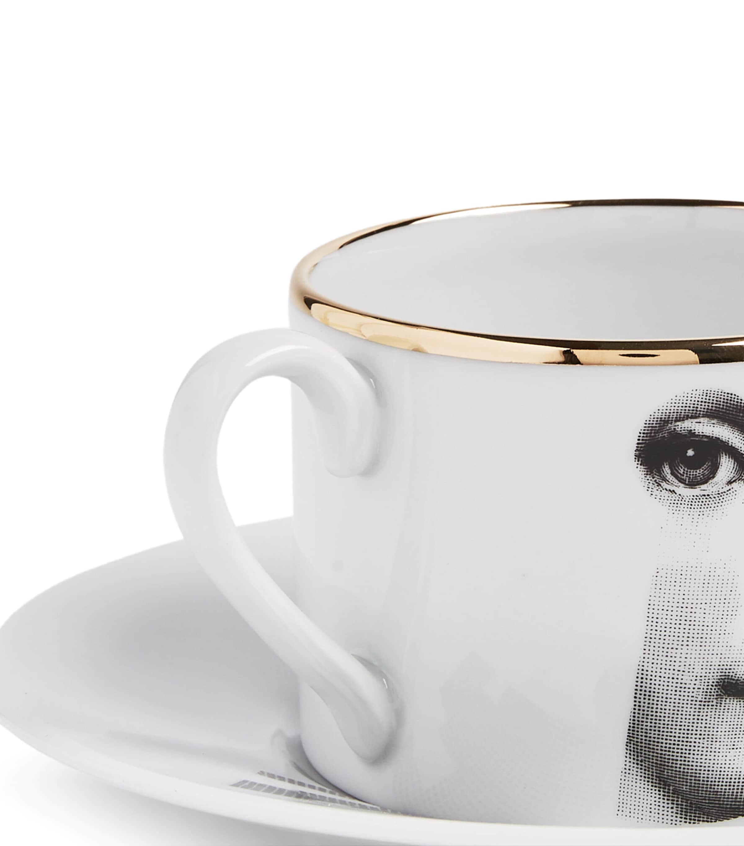 Fornasetti Tema e Variazioni teacup and saucer - British product