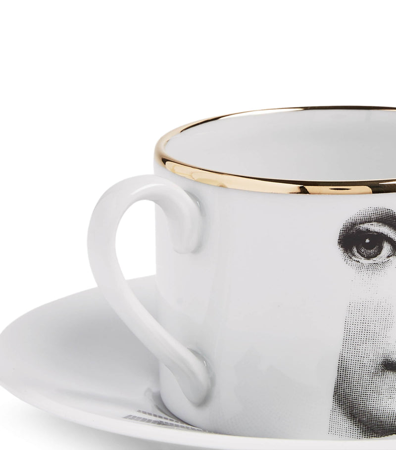 Fornasetti Tema e Variazioni teacup and saucer - British product