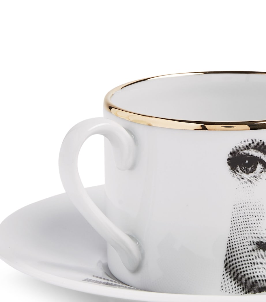 Fornasetti Tema e Variazioni teacup and saucer - British product