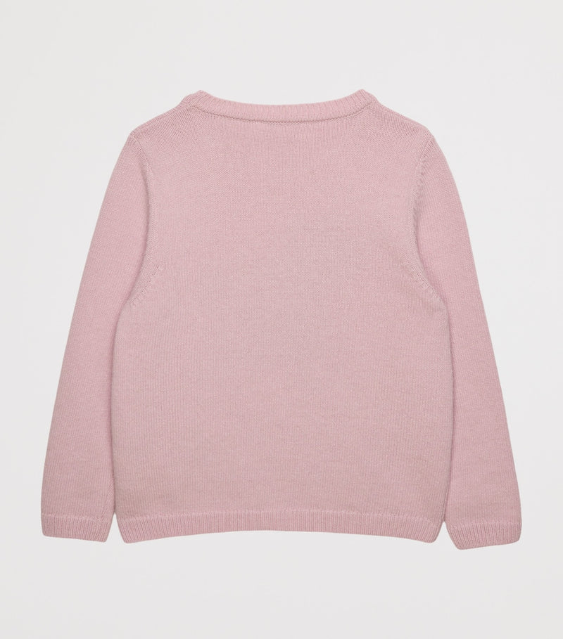 Trotters wool-blend jacquard sweater with rocking horse design for children 2-5 years (British brand)