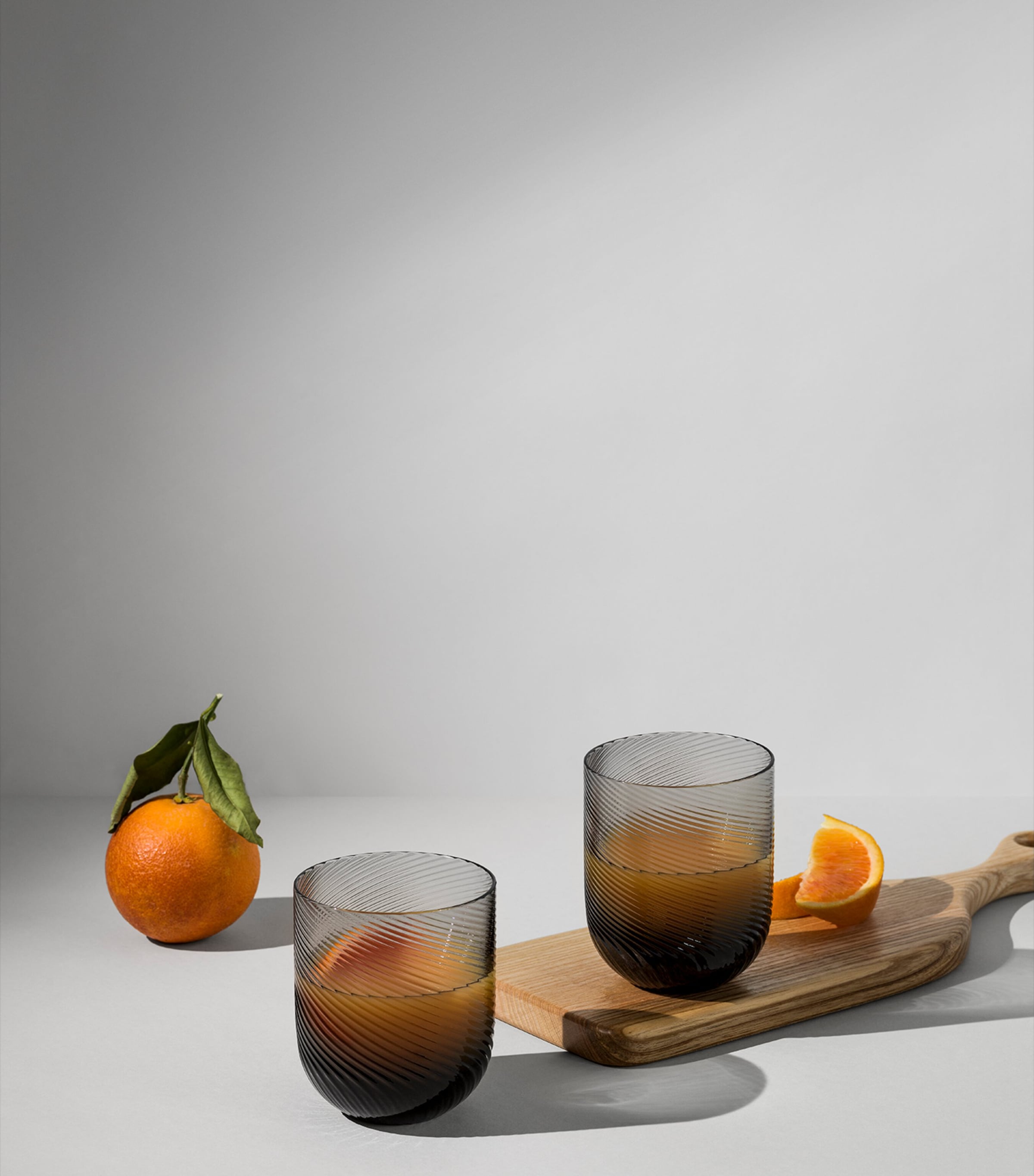 Richard Brendon Optic Smoke tumblers 350ml, imported from the UK