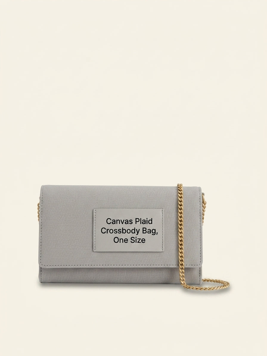 Burberry check print woven wallet on chain, UK version