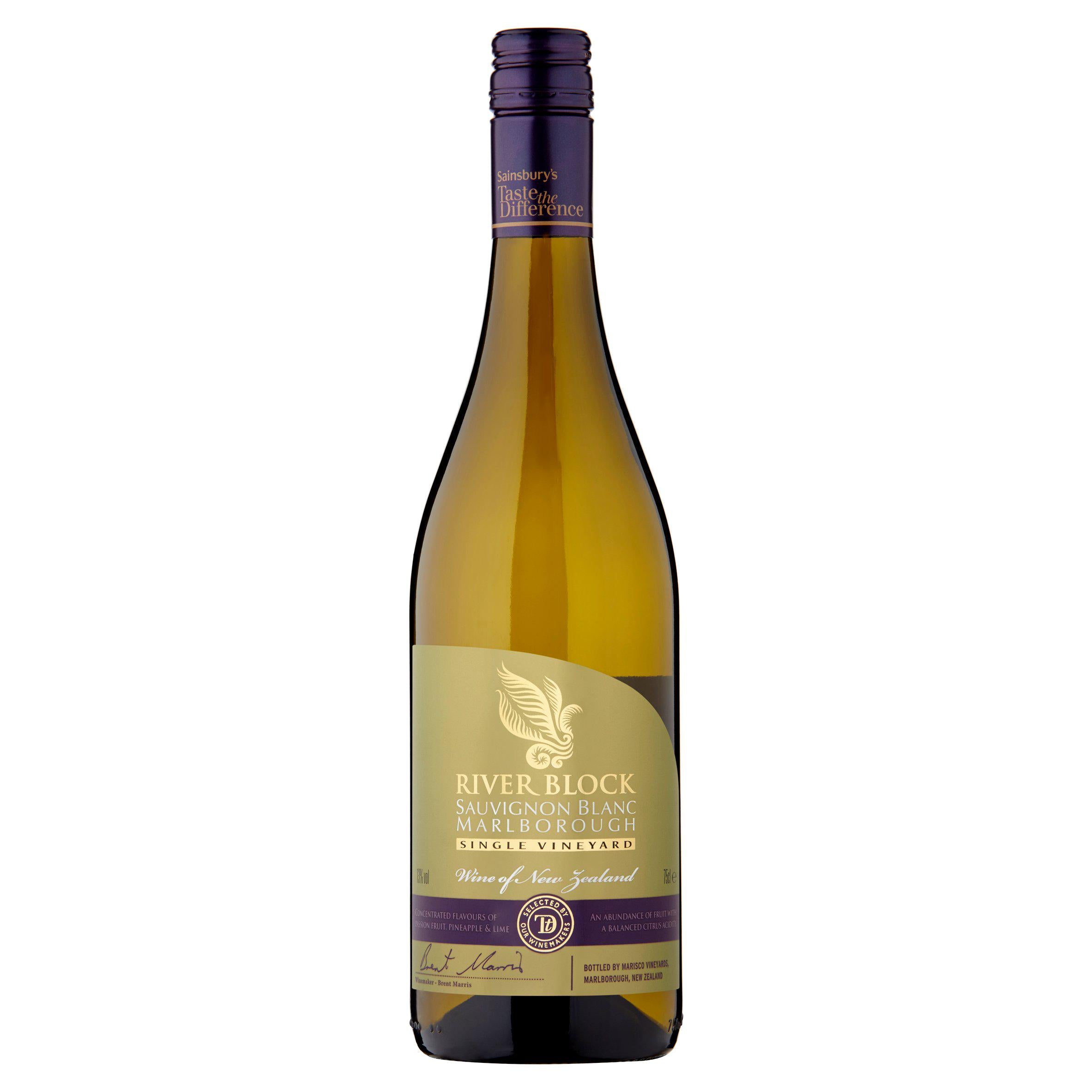 Sainsbury's Riverblock Marlborough Sauvignon, Taste the Difference 75cl All white wine Sainsburys   