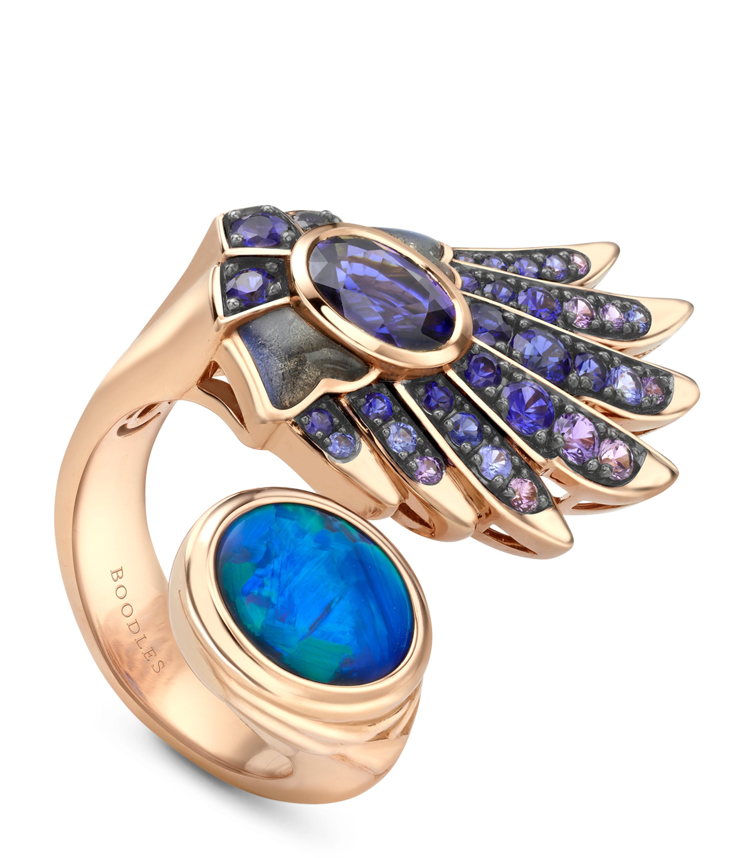 Boodles opal and sapphire Gemini ring, UK version