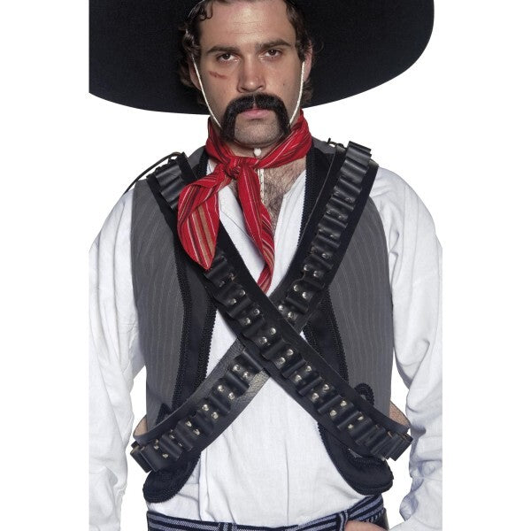 Smiffys western leather bandolier bullet belts, imported from the UK
