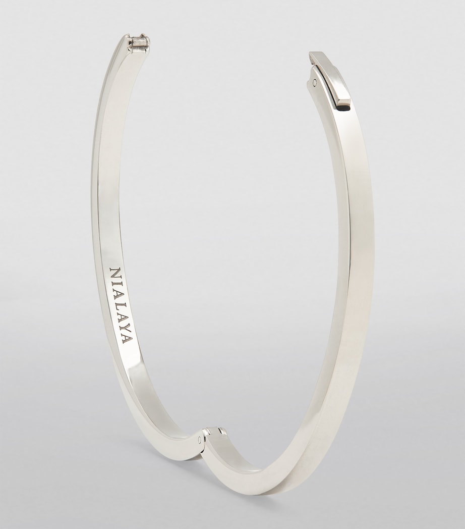 Nialaya silver-plated Simplicity bangle, imported from the UK