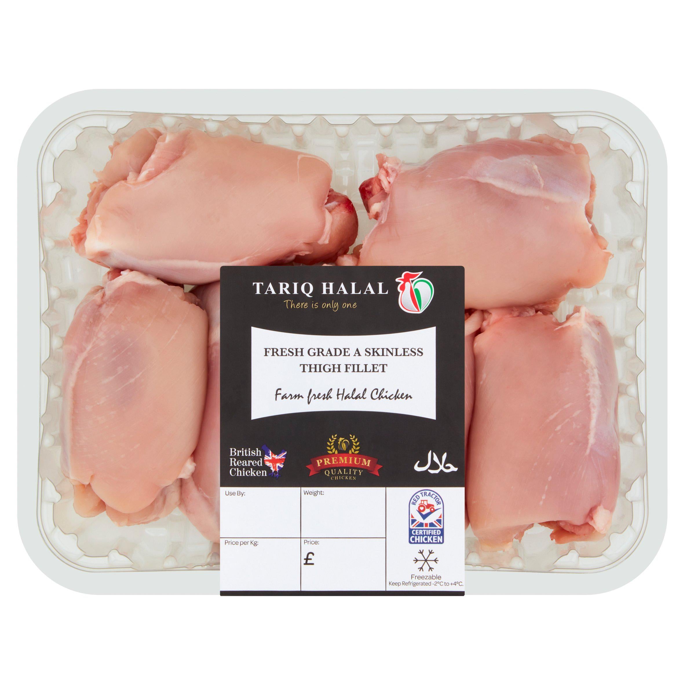 Tariq Halal Fresh Grade A Skinless Thigh Fillet GOODS Sainsburys   