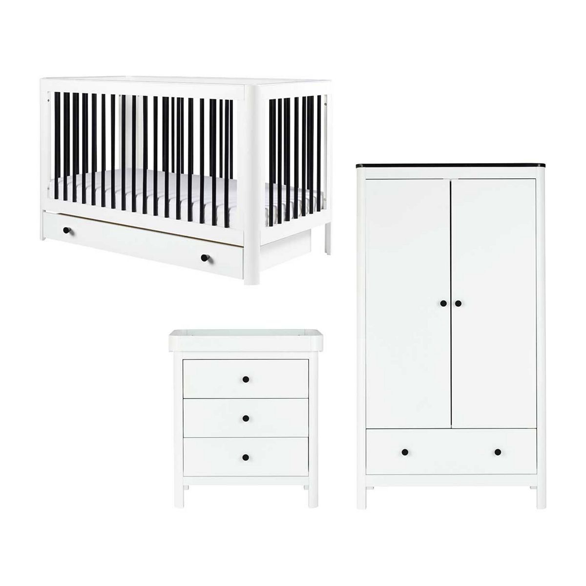 Ickle Bubba Tenby 3 Piece Furniture Set and Under Drawer - Mono GOODS Boots   