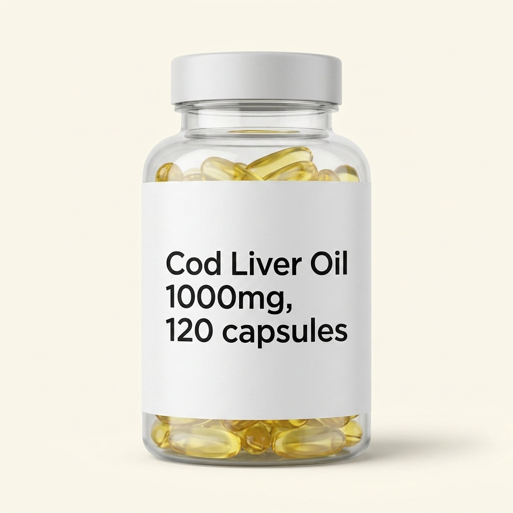 Holland & Barrett cod liver oil 1000mg 120 capsules, UK version