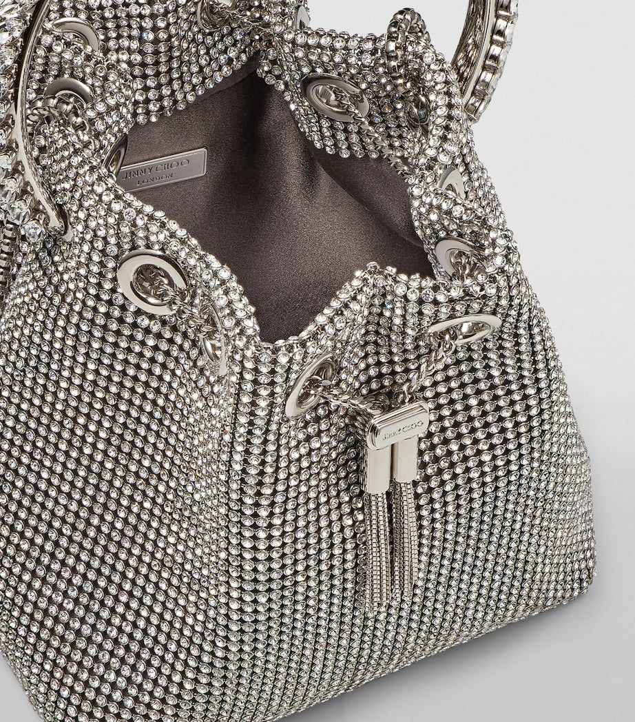 Jimmy Choo Bon Bon top-handle bag crystal handle, imported from the UK
