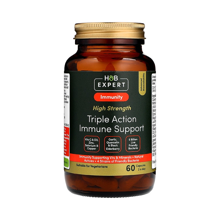 H&B Expert High Strength Triple Action Immune Support 60 Capsules Immune Support Supplements Holland&Barrett   