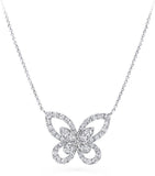 Graff white gold diamond butterfly necklace 46cm, UK version