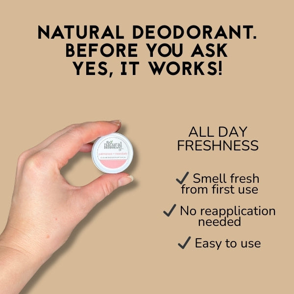 The Natural Deo Co deodorant balm Citrus + Black Pepper 55g, UK version
