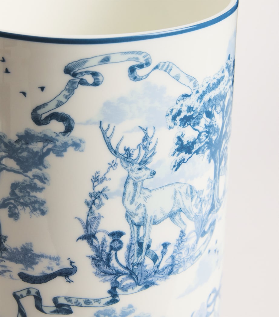 Harrods fine bone china toile vase 28cm, UK version
