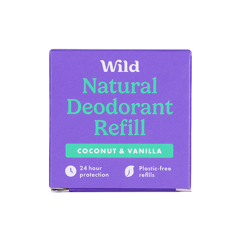WILD coconut vanilla natural deodorant refill 40g, UK version