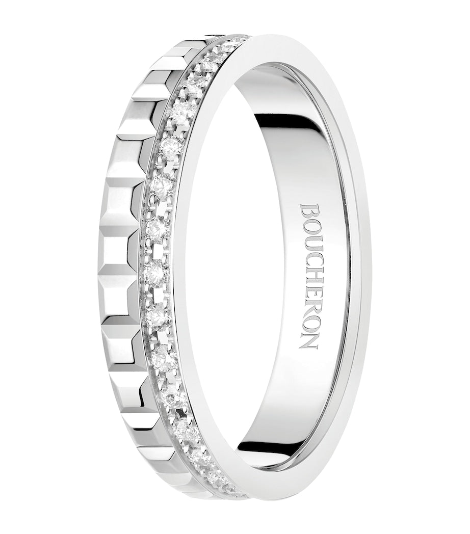 Boucheron Quatre wedding band white gold diamond ring - British product