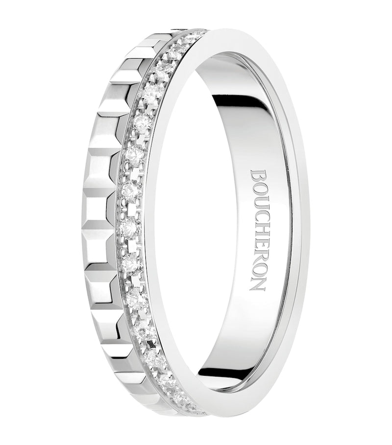 Boucheron Quatre wedding band white gold diamond ring - British product