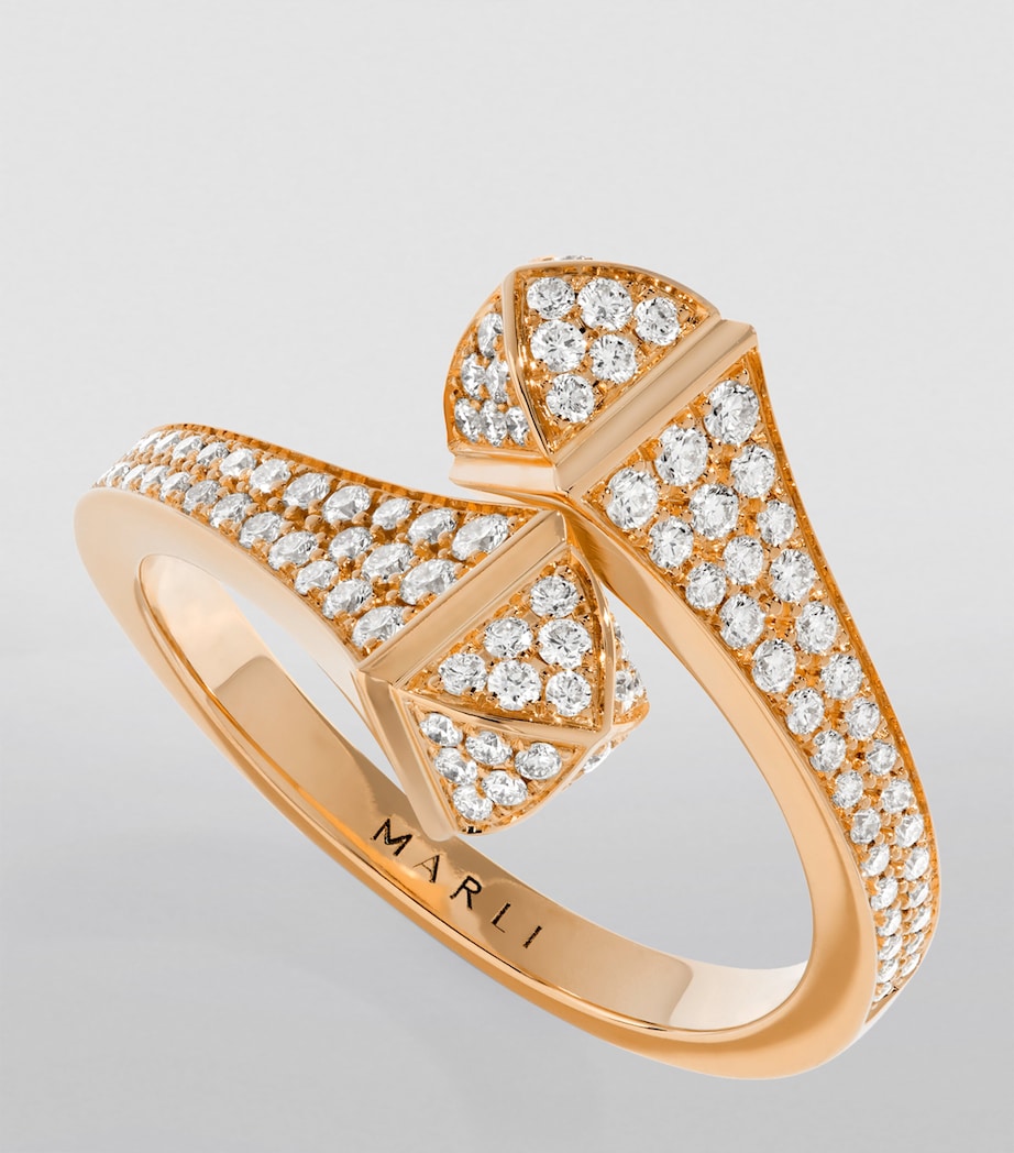 Marli New York Cleo ring rose gold diamond, imported from the UK